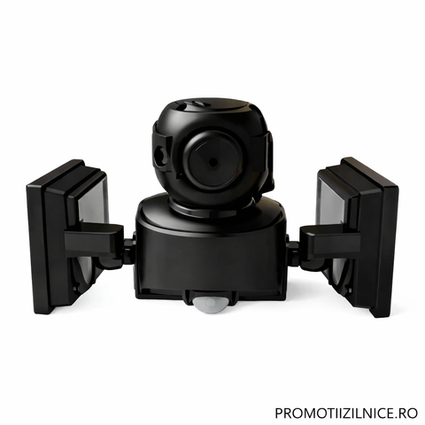 Proiector Solar LED Dublu 200W cu Senzor de Miscare, Telecomanda si Protectie IP67 – Iluminare Exterior Curte si Gradina PromotiiZilnice