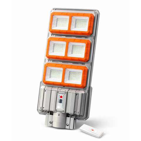 Lampa Solara Stradala PREMIUM LED 3000W, COB LED, IP66, Telecomanda si Senzor de Miscare