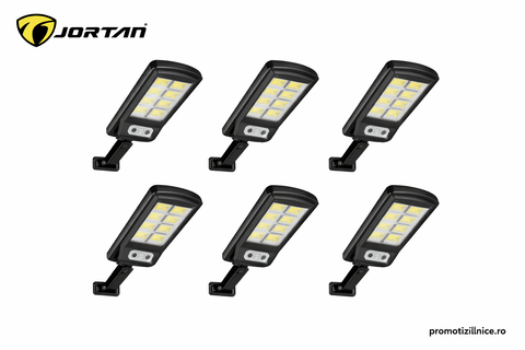 Set 6 Lămpi Solare LED 150W cu Telecomandă, 160 LED COB, Senzor de Mișcare, IP67 Rezistente la Apă – Iluminat Exterior Curte, Grădină, Alee PromotiiZilnice