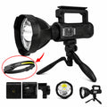 Lanterna LED Profesionala 4000 Lumeni cu Powerbank, Trepied Inclus, 4 Moduri Iluminare, USB, Raza Lunga + CADOU Lanterna Frontala cu Senzor Miscare