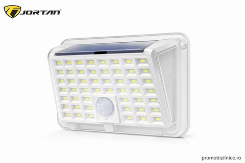 Set 10 Lampi Solare JORTAN LED 90 SMD cu Senzor de Miscare, IP65, Iluminat Exterior Curte Gradina Terasa, Panou Solar, Lumina Alba Rece PromotiiZilnice