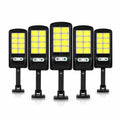 Set 5 Lampi Solare LED COB 100W JORTAN, 160 LED-uri, Senzor Miscare, Telecomanda – Iluminat Exterior Curte si Gradina