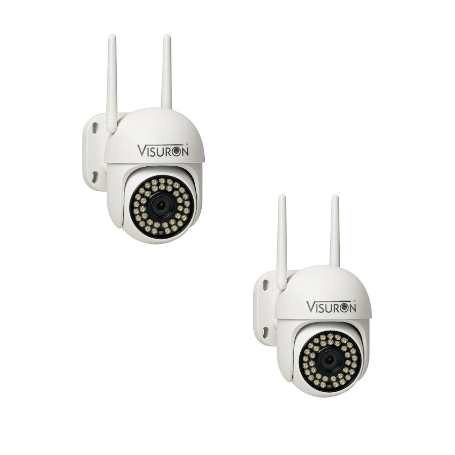 Set 2 Camere Supraveghere Wi-Fi Visuron  – Viziune Nocturnă, 38 LED IR, Full HD 1080p - PromotiiZilnice