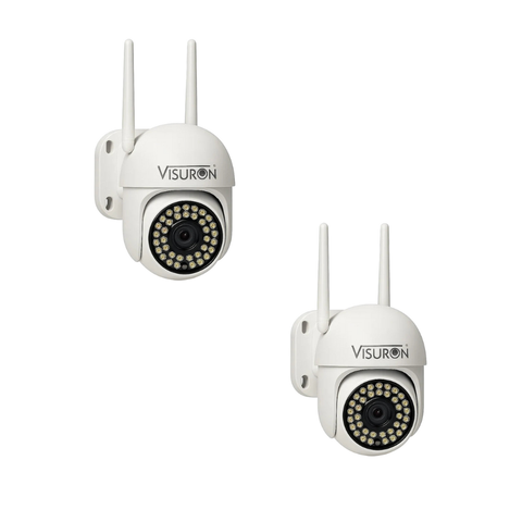 Set 2 Camere Supraveghere Wi-Fi Visuron  – Viziune Nocturnă, 38 LED IR, Full HD 1080p - PromotiiZilnice