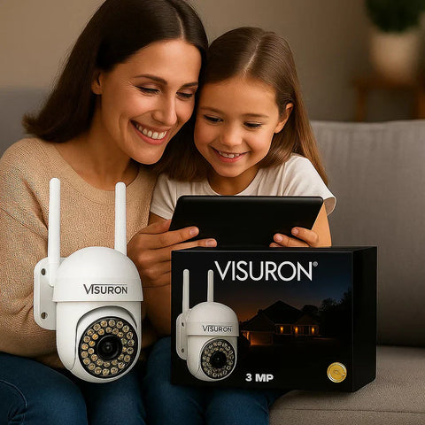 Set 2 Camere Supraveghere Wi-Fi Visuron  – Viziune Nocturnă, 38 LED IR, Full HD 1080p - PromotiiZilnice