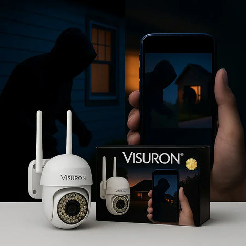 Set 2 Camere Supraveghere Wi-Fi Visuron  – Viziune Nocturnă, 38 LED IR, Full HD 1080p - PromotiiZilnice
