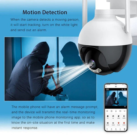 Camera Supraveghere WiFi 5MP PTZ 360° – Color Night Vision, IP66