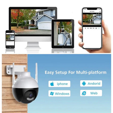 Camera Supraveghere WiFi 5MP PTZ 360° – Color Night Vision, IP66