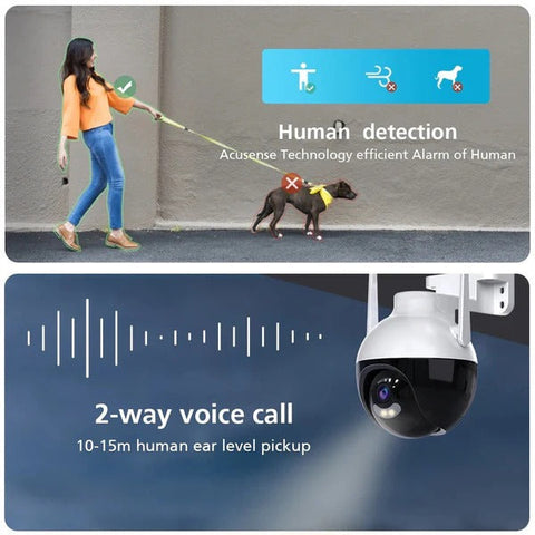 Camera Supraveghere WiFi 5MP PTZ 360° – Color Night Vision, IP66