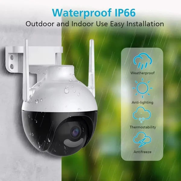 Camera Supraveghere WiFi 5MP PTZ 360° – Color Night Vision, IP66