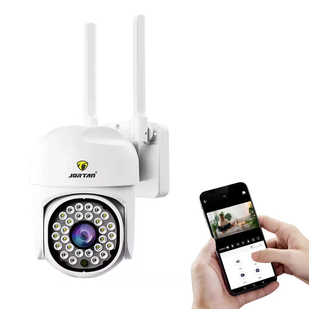 Set Complet Supraveghere: 2 Camere IP 360° WiFi Jortan + 2 Carduri 32GB