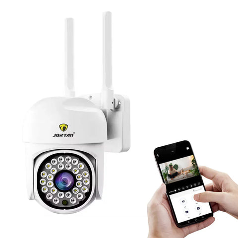 Set Complet Supraveghere: 2 Camere IP 360° WiFi Jortan + 2 Carduri 32GB